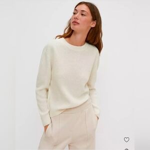 COMMA, - Sweater Cream Crew Neck Soft Wool Blend Size 10 (Runs Small) Womens EUC